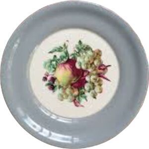 Vintage China Plate Serving Dish Fruit Painted Design 10 1/4” Round